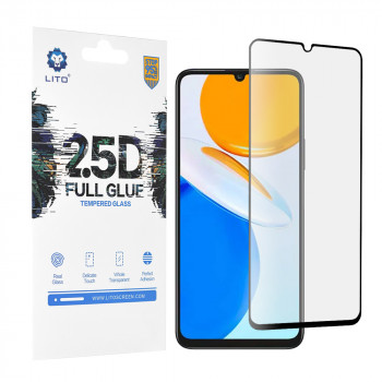 Folie protectie telefon Honor X7 - Lito 2.5D FullGlue Glass - Black