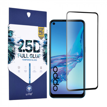 Folie protectie telefon Oppo a53 4G / A53s 4G - Lito 2.5D FullGlue Glass - Black