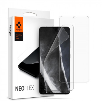 Folie protectie telefon Samsung Galaxy S21 Ultra 5G (set 2) - Spigen Neo Flex - Clear