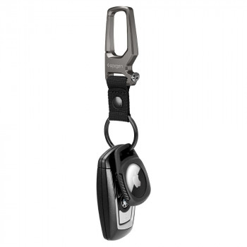 Husa pentru Apple AirTag - Spigen Rugged Armor - Black - Img 4