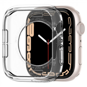 Husa pentru Apple Watch 4 / 5 / 6 / SE / SE 2 / 7 / 8 (40mm / 41mm) - Spigen Liquid Crystal (ACS04195) - Crystal Clear - Img 2