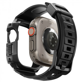 Husa pentru Apple Watch Ultra + Curea - Spigen Rugged Armor Pro - Black - Img 2