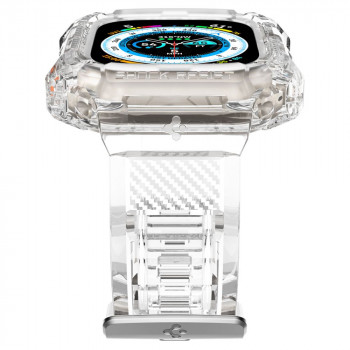 Husa pentru Apple Watch Ultra + Curea - Spigen Rugged Armor Pro - Crystal Clear - Img 4
