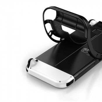 Husa pentru Nintendo Switch OLED - Techsuit Carbon Silicone - Black - Img 3