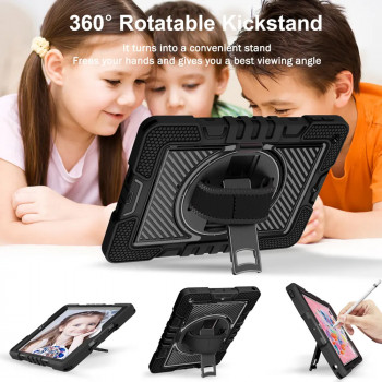 Husa pentru tableta iPad 10.2" (2019 / 2020 / 2021) - Techsuit StripeShell 360 - Black - Img 3