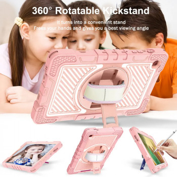Husa pentru tableta Samsung Galaxy Tab A 10.1 2019 T510/T515 - Techsuit StripeShell 360 - Pink - Img 4