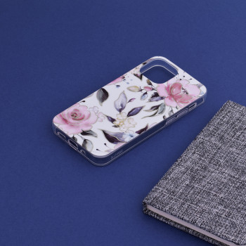 Husa telefon iPhone 13 mini - Techsuit Marble Series - Chloe White - Img 4