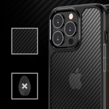 Husa telefon iPhone 14 Pro - Techsuit Carbon Fuse - Black - Img 4