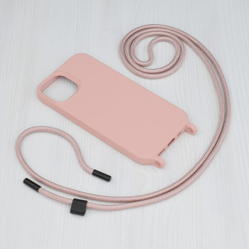Husa telefon iPhone 14 - Techsuit Crossbody Lanyard - Pink - Img 2