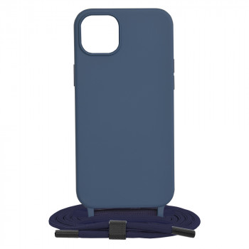 Husa telefon iPhone 15 Plus - Techsuit Crossbody Lanyard - Blue