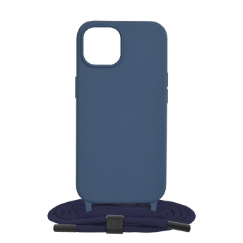 Husa telefon iPhone 15 - Techsuit Crossbody Lanyard - Blue