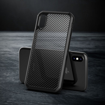 Husa telefon iPhone XR - Techsuit Carbon Fuse - Black - Img 2