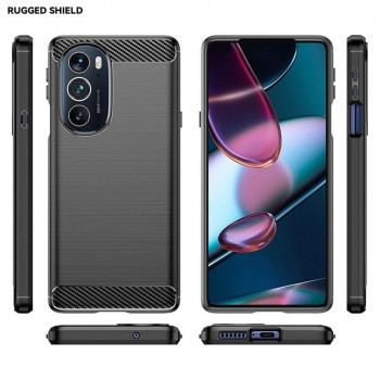 Husa telefon Motorola Edge X30 - Techsuit Carbon Silicone - Black - Img 2