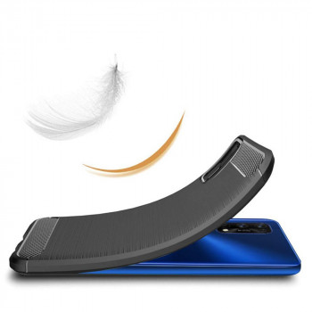 Husa telefon Realme 7 Pro - Techsuit Carbon Silicone - Black - Img 3