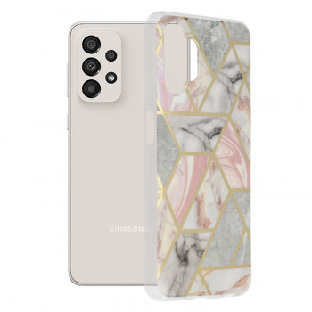 Husa telefon Samsung Galaxy A13 4G - Techsuit Marble Series - Pink Hex