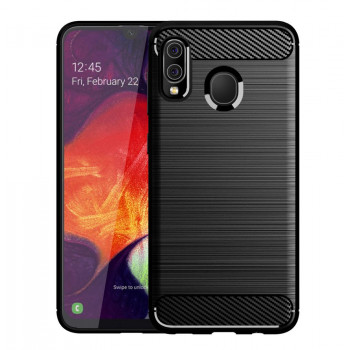 Husa telefon Samsung Galaxy A20e - Techsuit Carbon Silicone - Black - Img 4