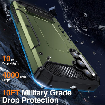 Husa telefon Samsung Galaxy A34 5G - Techsuit Hybrid Armor Kickstand - Green - Img 4