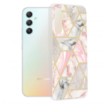 Husa telefon Samsung Galaxy A34 5G - Techsuit Marble Series - Pink Hex
