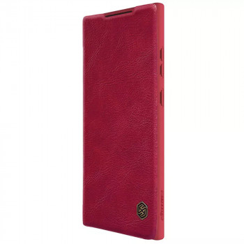 Husa telefon Samsung Galaxy S23 Ultra - Nillkin QIN Leather Pro Case - Red - Img 2