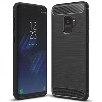 Husa telefon Samsung Galaxy S9 - Techsuit Carbon Silicone - Black - Img 1