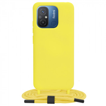 Husa telefon Xiaomi Redmi 12C - Techsuit Crossbody Lanyard - Yellow