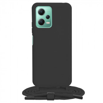 Husa telefon Xiaomi Redmi Note 12 5G / Poco X5 - Techsuit Crossbody Lanyard - Black - Img 1