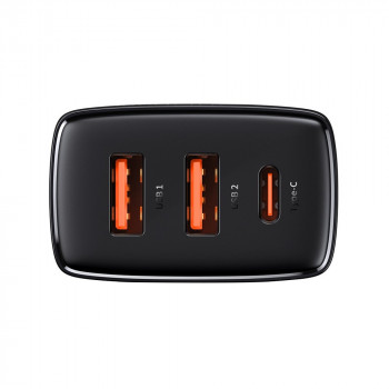 Incarcator Priza USB-C PD30W, 2xUSB-A QC3A - Baseus Compact (CCXJ-E01) - Black - Img 4