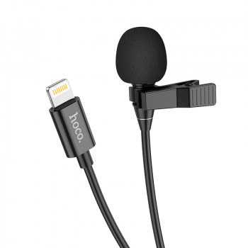 Microfon pentru Telefon cu Mufa Lightning - Hoco (L14) - Black - Img 1