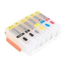 Pachet 6 cartuse autoresetabile reincarcabile pt CANON PGI-525 CLI-526 goale ( PGI525 BK, CLI526 BK, C, M, Y, GY )