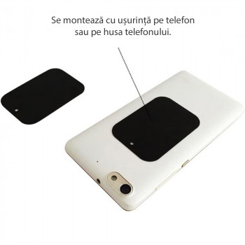 Placute Metalice pentru Telefon (set 2) - Techsuit (MP03) - Black - Img 4