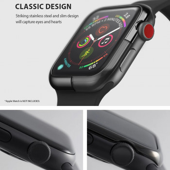 Rama pentru Apple Watch 1 / 2 / 3 (38mm) - Ringke Bezel Styling - Glossy Black - Img 4