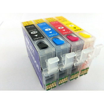SET cartuse reincarcabile pt EPSON 16 16-XL autoresetabile T1631 T1632 T1633 T1634 Epson REFILABILE 16XL BK+C+M+Y T-1631 1632 1633 1634 - Img 3