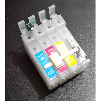 SET Cartuse rezerva pentru Ciss Epson T711 T712 T713 T714, T0711 T0712 T0713 T0714, Epson Stylus Photo PX-700W R265 R285 R360 RX-560 RX-585 cu BUTON DE RESETARE !! PRET PROMO !! - Img 2
