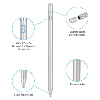 Stylus Pen Universal - Techsuit (JA05) - Silver - Img 4