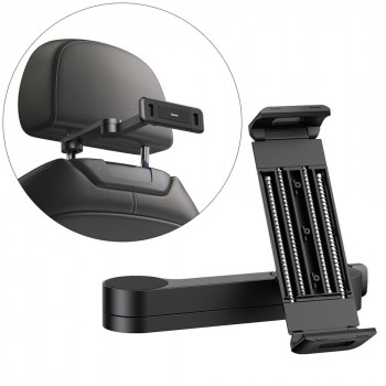 Suport Auto Tetiera pentru Telefon / Tableta - Baseus (SULR-A01) - Black - Img 2