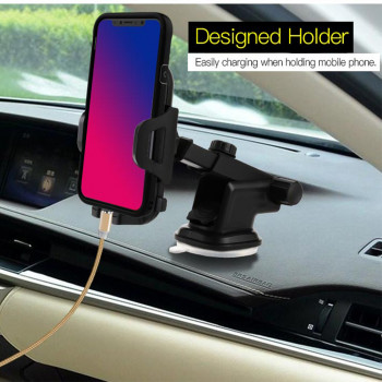 Suport Telefon Auto Bord / Parbriz - Yesido Extendable Arm (C23) - Black - Img 4