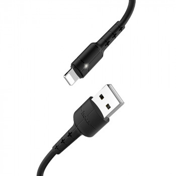 Cablu de Date USB-A la Lightning 10W, 2A, 1.2m - Hoco Star (X30) - Black - Img 2