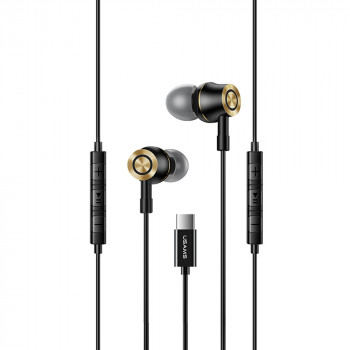 Casti Audio In-Ear Type-C, 1,2m - USAMS (EP-43) - Black - Img 1