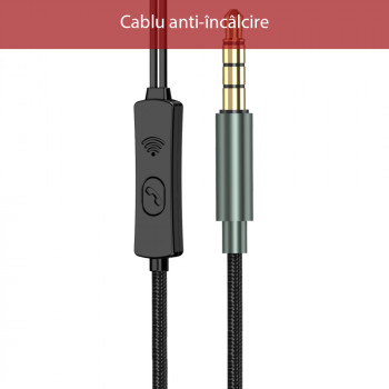 Casti Audio Stereo Jack cu Microfon, 1.2m - Yesido (YH-32) - Black - Img 4