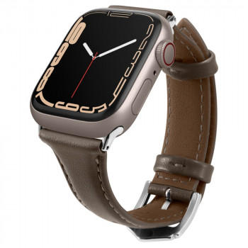 Curea pentru Apple Watch 1/2/3/4/5/6/7/8/SE/SE 2 (38/40/41mm) - Spigen Cyrill Kajuk - Khaki - Img 4