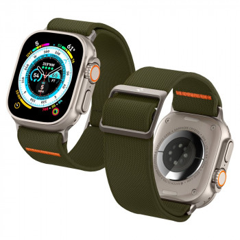 Curea pentru Apple Watch 1 / 2 / 3 / 4 / 5 / 6 / 7 / 8 / SE / SE 2 / Ultra (42 mm / 44 mm / 45 mm / 49 mm) - Spigen Fit Lite Ultra - Khaki - Img 3