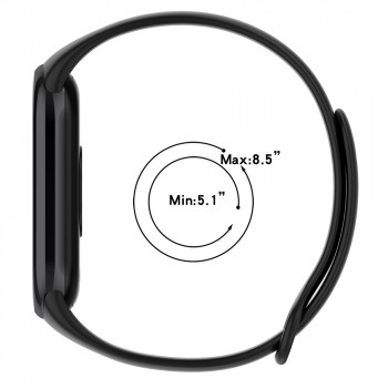 Curea pentru Xiaomi Smart Band 8 / 8 NFC - Techsuit Watchband (W014) - Black - Img 4