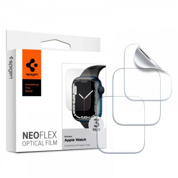Folie pentru Apple Watch 4 / 5 / 6 / SE / 7 / 8 (44mm / 45mm) (set 3) - Spigen Neo Flex - Clear - Img 1