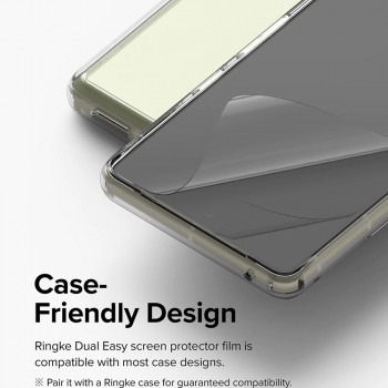 Folie protectie telefon Google Pixel 7 (set 2) - Ringke Dual Easy Full - Clear - Img 4