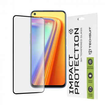 Folie protectie telefon Realme 7 4G / Realme 7 5G - Techsuit 111D Full Cover / Full Glue Glass - Black