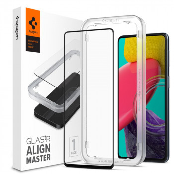Folie protectie telefon Samsung Galaxy M53 - Spigen Glass.TR Align Master - Black - Img 1