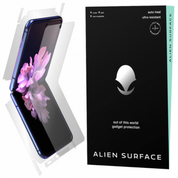 Folie protectie telefon Samsung Galaxy Z Flip / Z Flip 5G - Alien Surface Screen+Edges+Back - Transparent