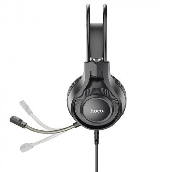 Hoco - Wired Headphones Tiger (W106) - for Gaming, Jack 3.5mm, with Microphone - Black - Img 2