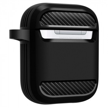 Husa pentru Apple AirPods - Spigen Rugged Armor - Black - Img 3