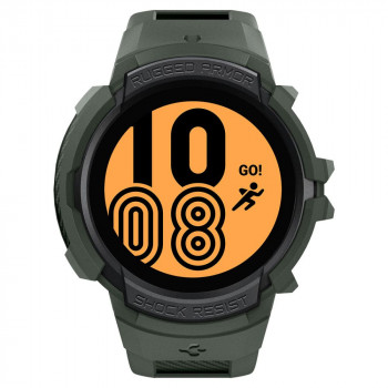 Husa pentru Samsung Galaxy Watch 4/5 (44mm) + Curea - Spigen Rugged Armor Pro - Military Green - Img 3